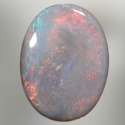 SOLID SEMI BLACK OPAL Bright and rich burning copper orange and fire red over a touch of green blue